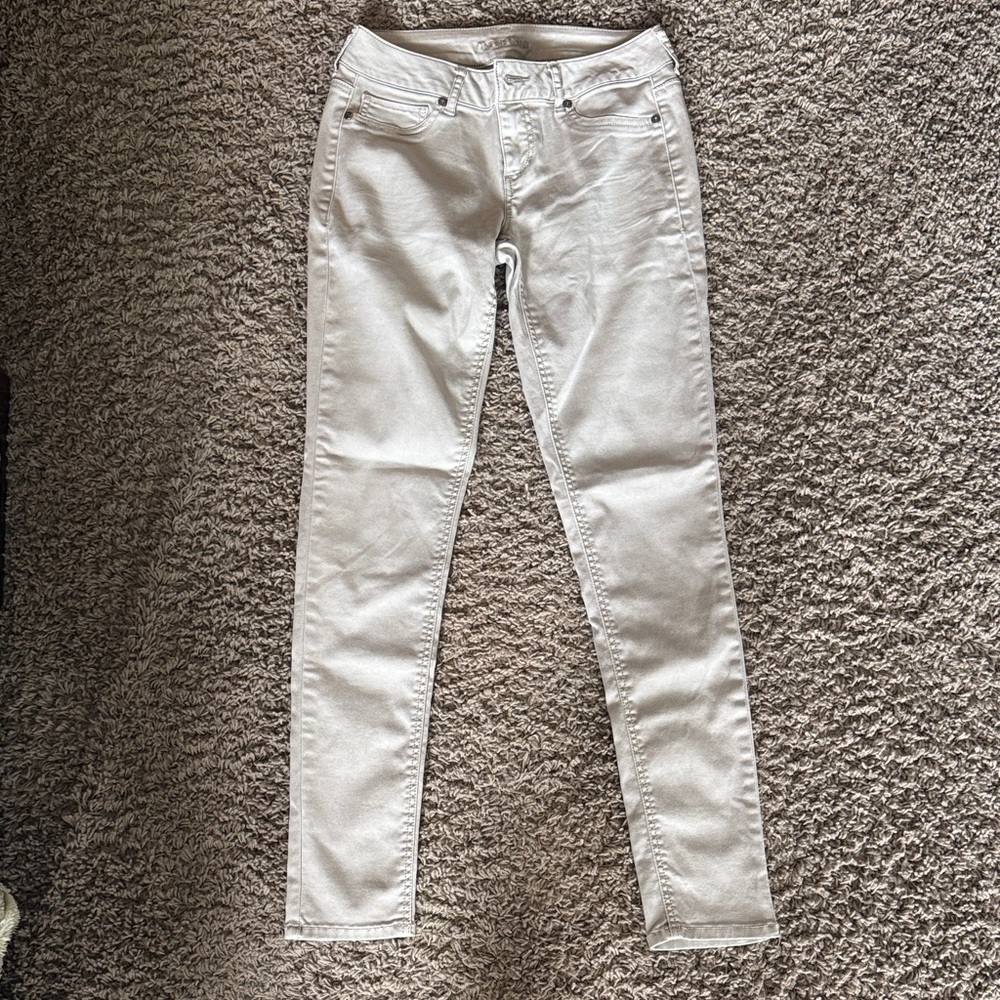 Maurices Cream Skinny Jeans